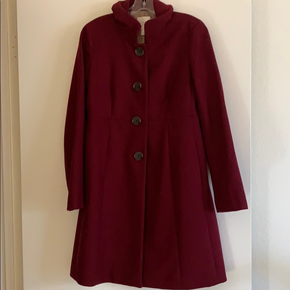 j crew burgundy wool coat